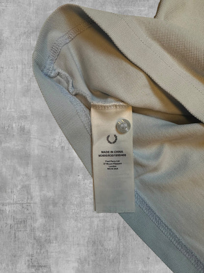 Fred Perry Polo Shirt Cream White Black S