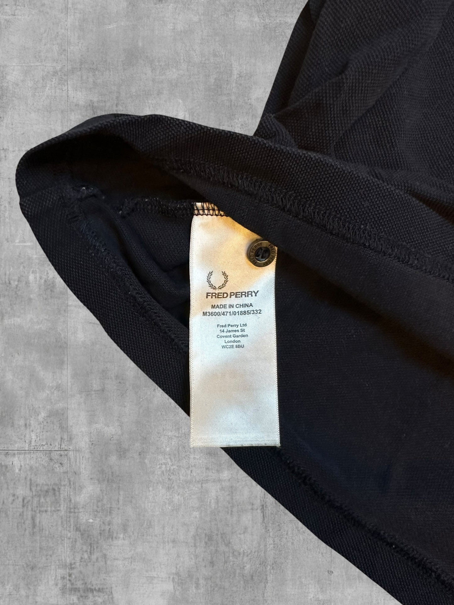 Fred Perry Polo Shirt Schwarz Rot Weiß M