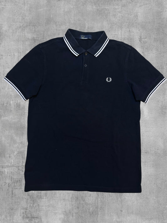 Fred Perry Polo Shirt Schwarz Weiß M