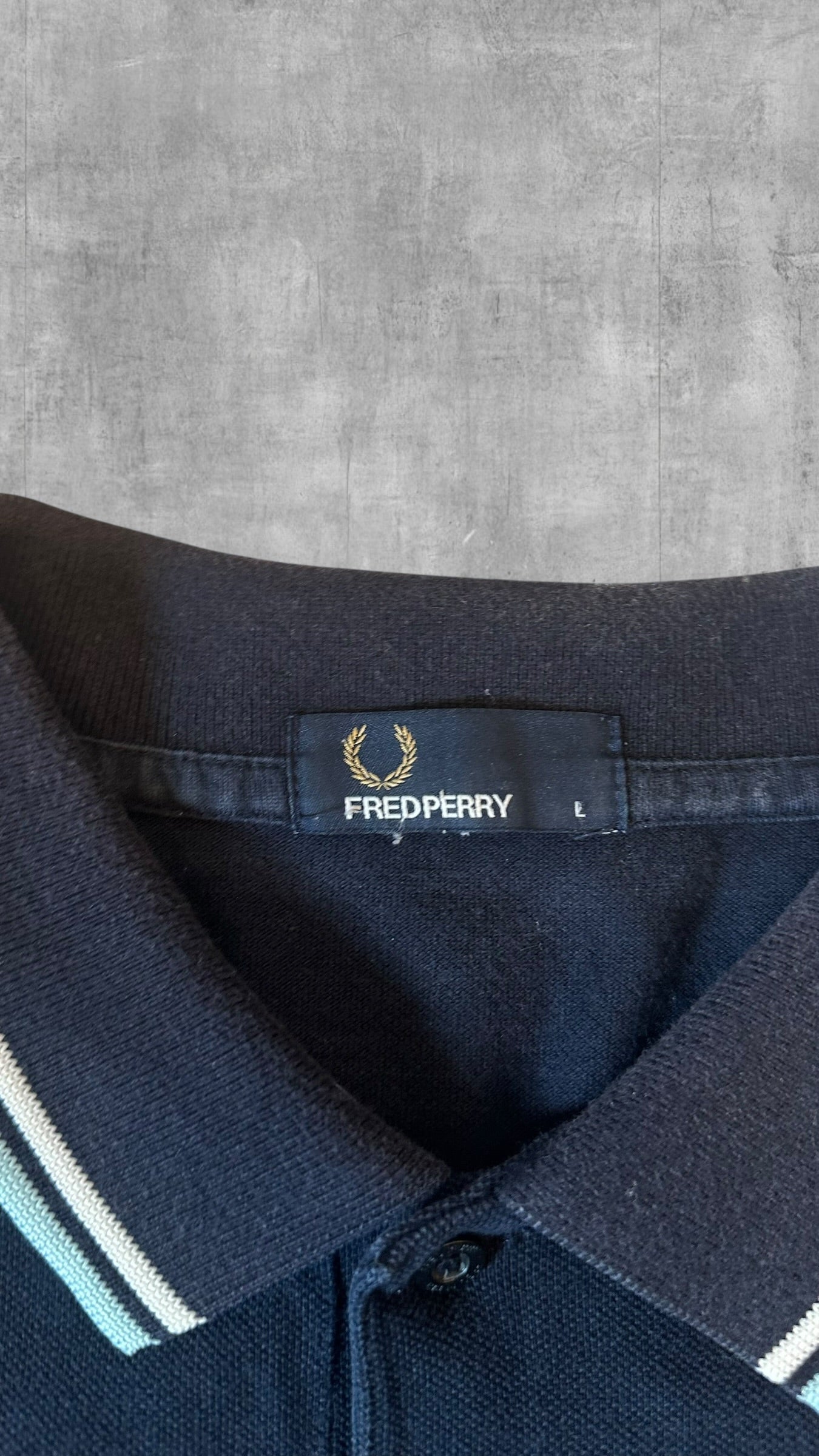Fred Perry Polo Shirt Navy Blau Schwarz L