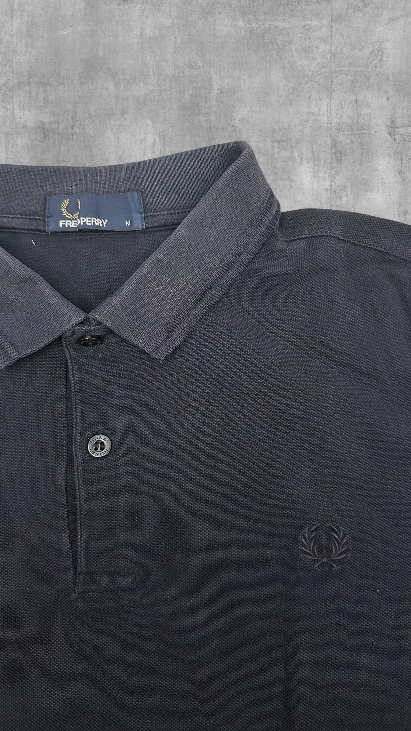 Fred Perry Polo Shirt Navy Blau Schwarz M