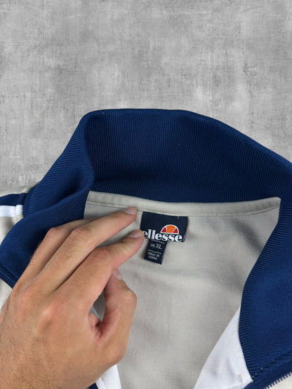 Ellesse Vintage Trainingsjacke Beige Blau XL