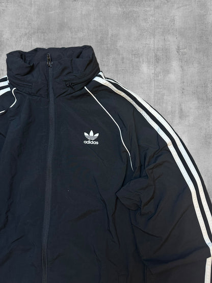 Adidas Firebird Windbreaker Regenjacke Schwarz Weiß M
