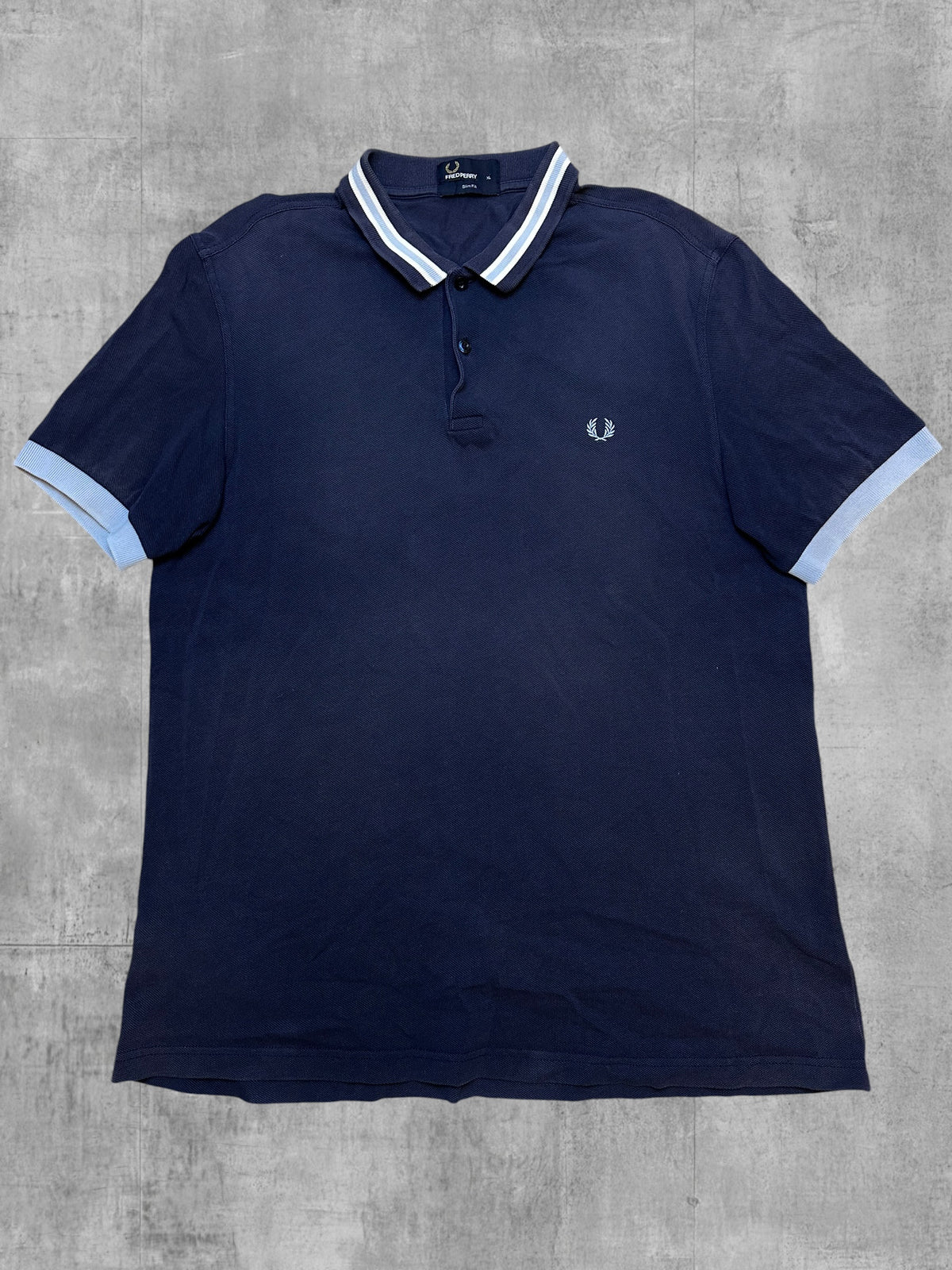 Fred Perry Polo Shirt Navy Blau XL slim Fit
