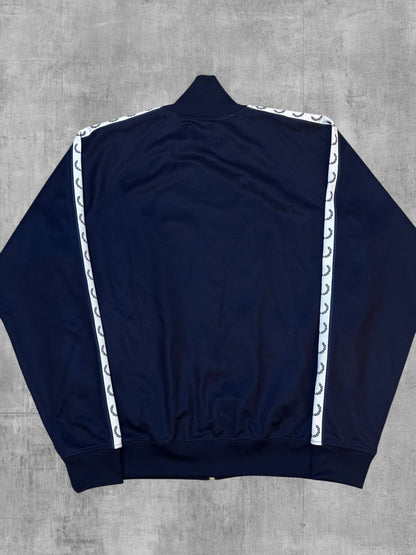 Fred Perry Trainingsjacke Taped Navy Blau Weiß L