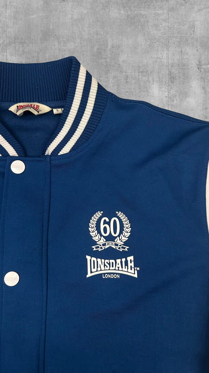 Lonsdale London Backprint Collage Jacke Blau Weiß L