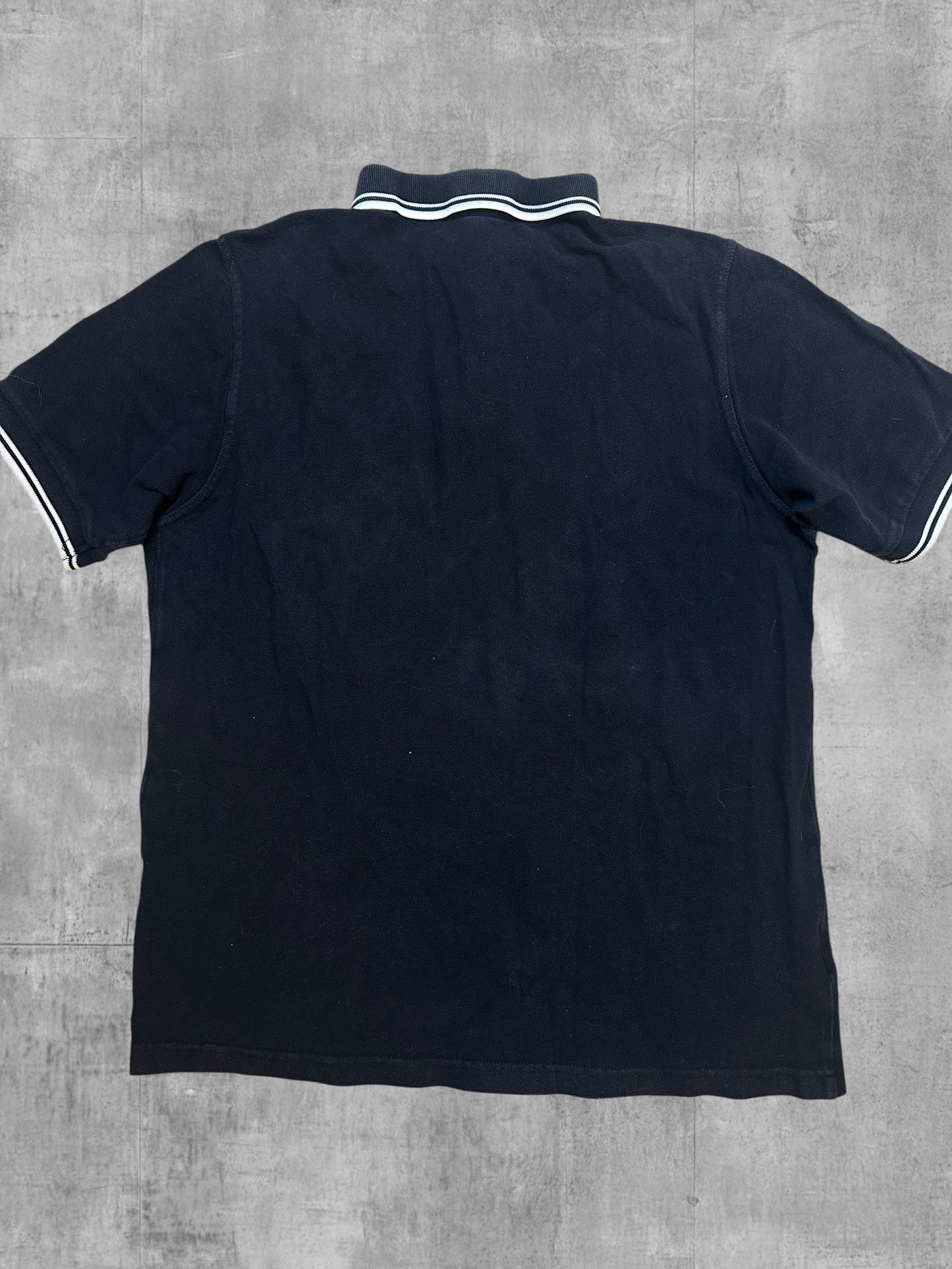 Fred Perry Polo Shirt Schwarz Weiß L Slim Fit