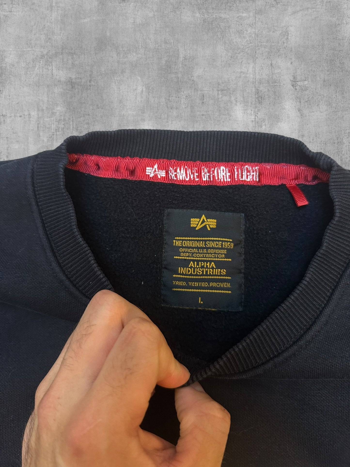 Alpha Industries Sweatshirt Schwarz L
