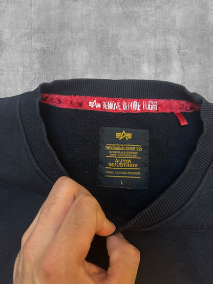 Alpha Industries Sweatshirt Schwarz L