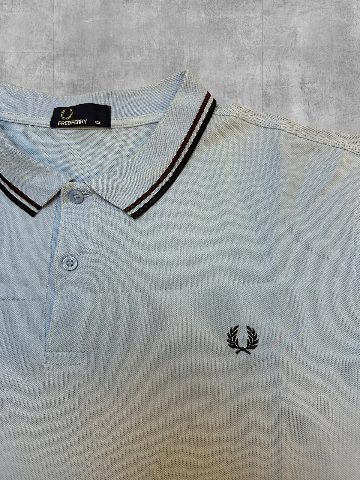 Fred Perry Polo Shirt Türkis Schwarz XXL