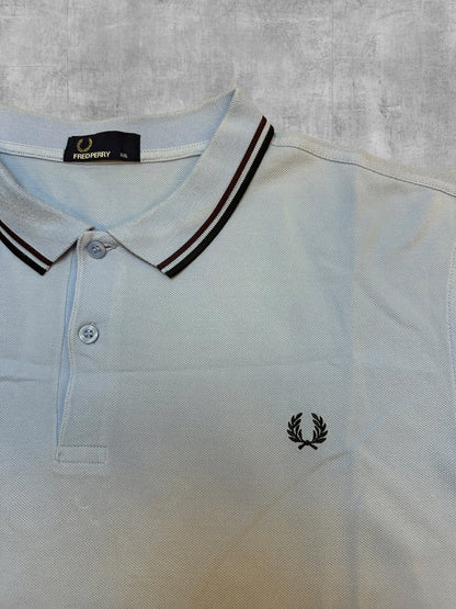 Fred Perry Polo Shirt Türkis Schwarz XXL