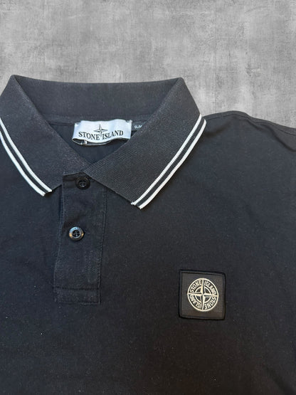 Stone Island Polo Shirt Schwarz XXL Slim Fit