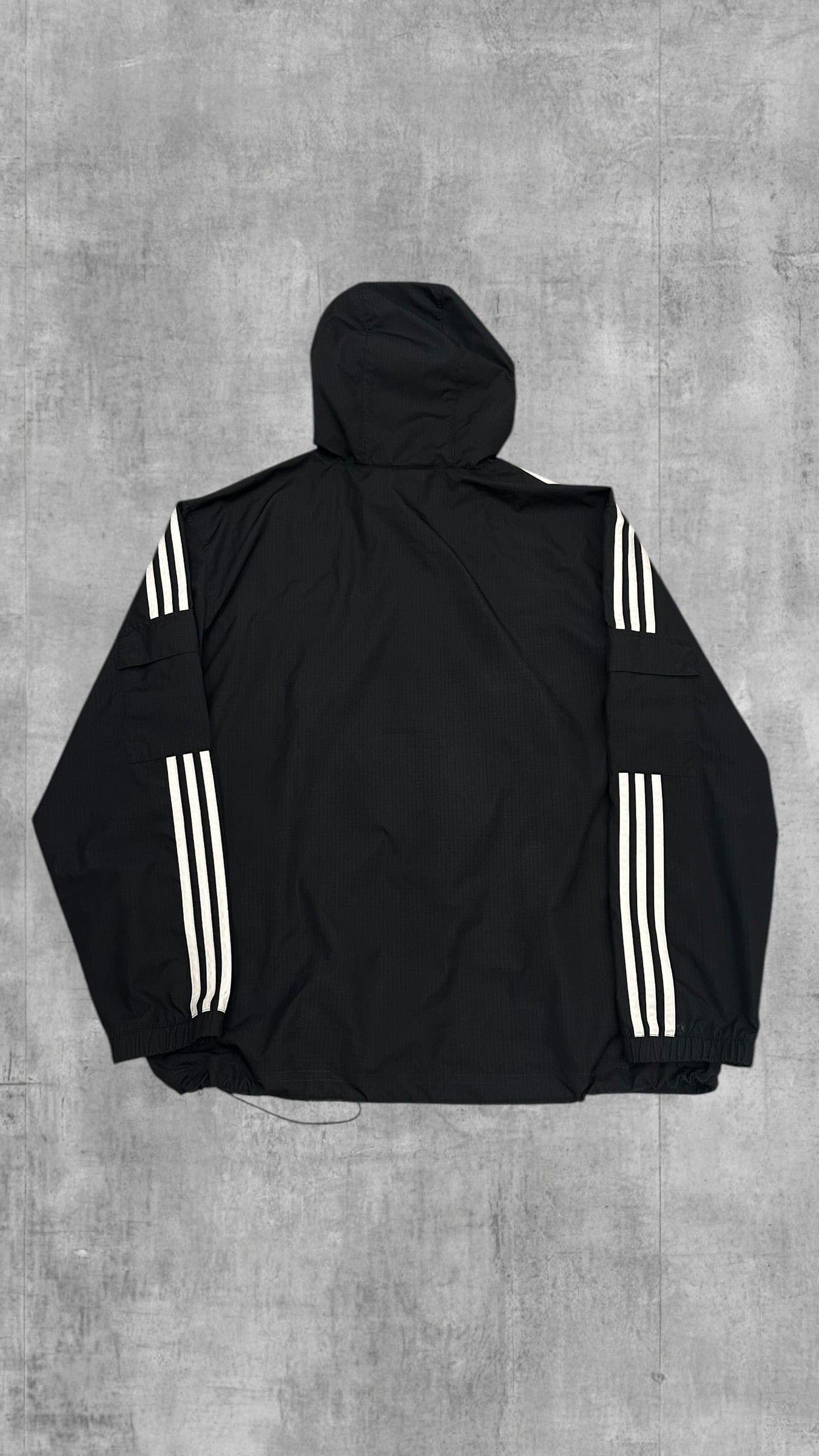 Adidas Taped Windbreaker Regenjacke Schwarz Weiß XL