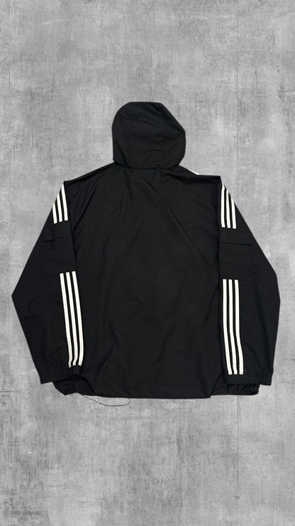 Adidas Taped Windbreaker Regenjacke Schwarz Weiß XL