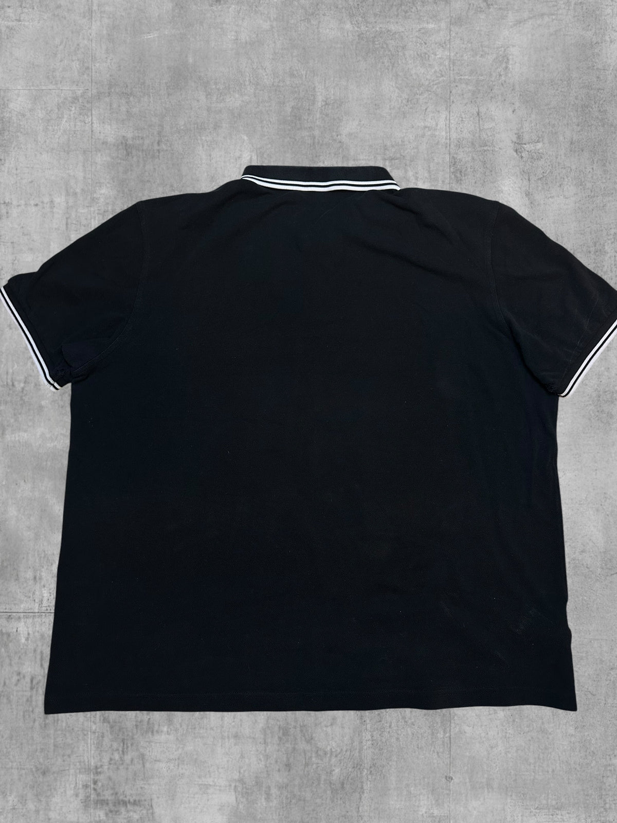 Fred Perry Polo Shirt Black White XXL
