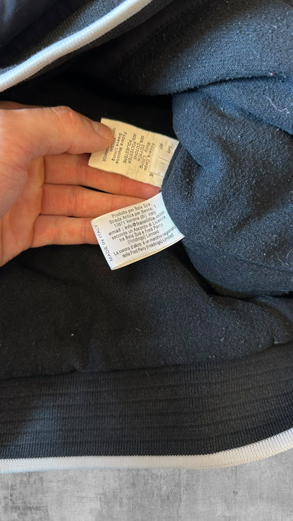 Fred Perry Übergangsjacke Regenjacke Gefüttert Taped Schwarz Frauengröße XL