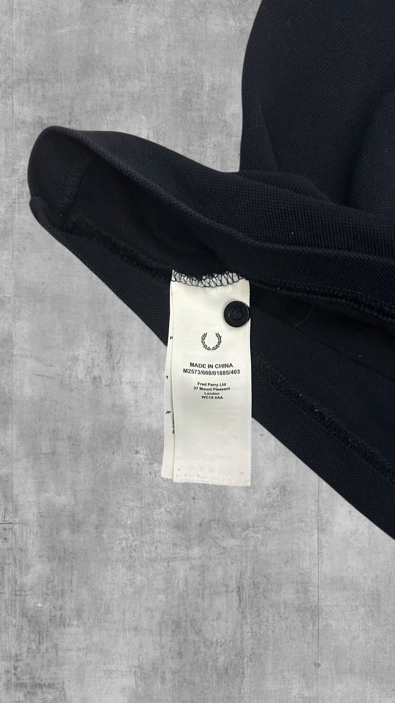 Fred Perry Polo Shirt Schwarzblau Weiß L