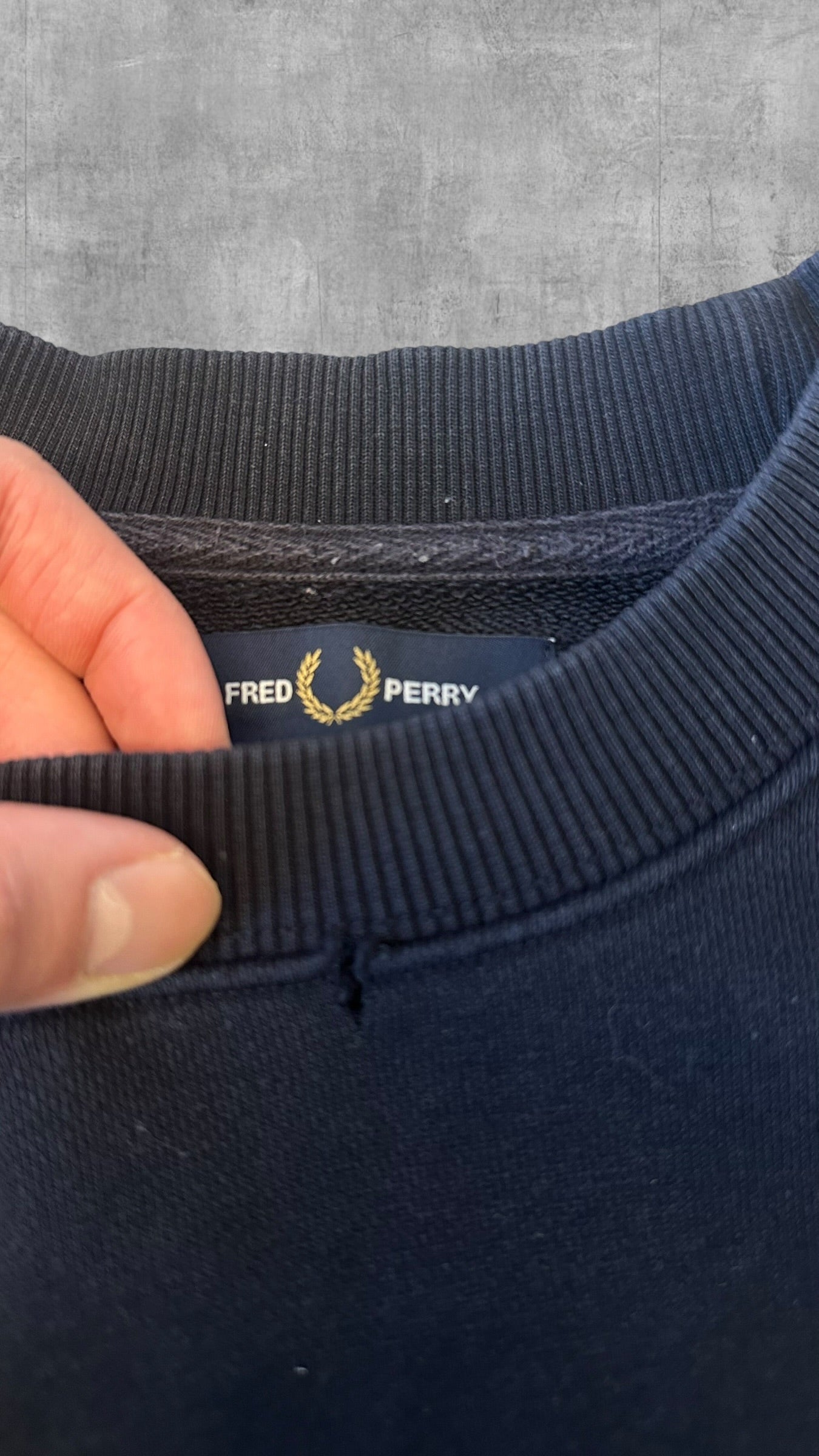 Fred Perry Sweatshirt Schwarz L