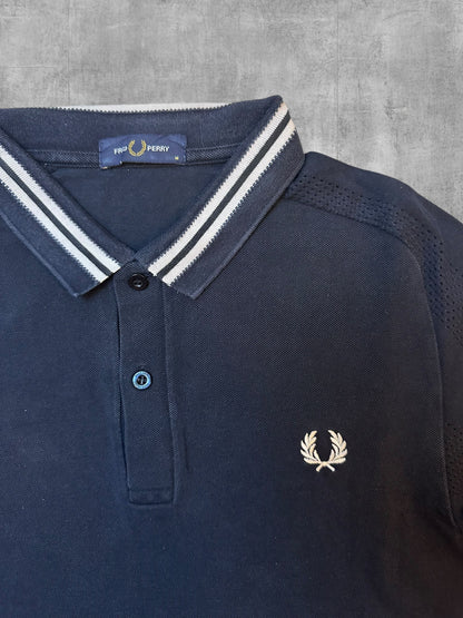 Fred Perry Polo Shirt Schwarzblau Weiß M