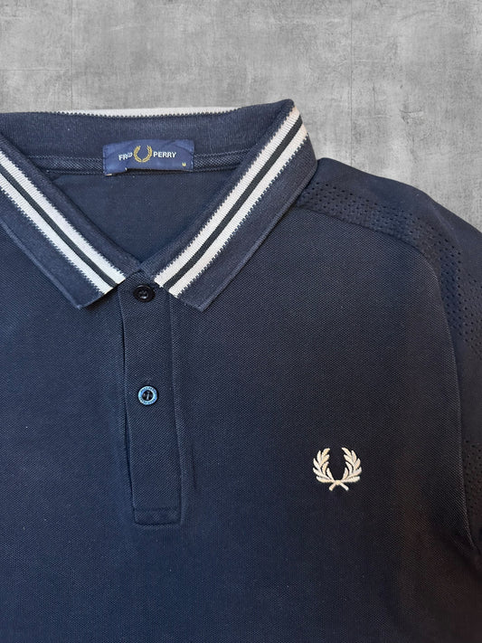 Fred Perry Polo Shirt Schwarzblau Weiß M