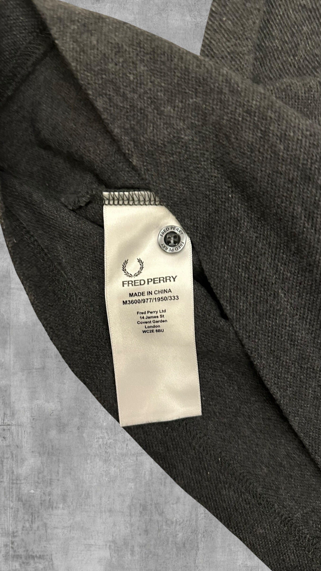 Fred Perry Polo Shirt Grau Weinrot S
