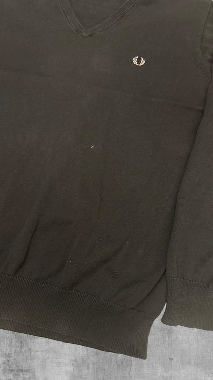 Fred Perry Sweatshirt Sweater Pullover Hoodie Schwarz L