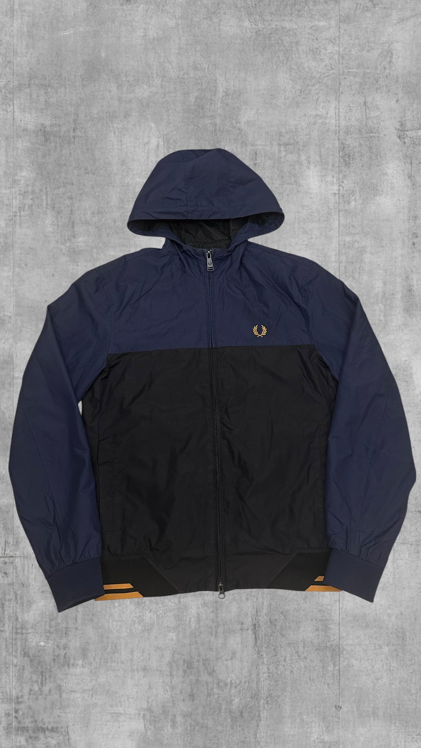 Fred Perry Regenjacke, Übergangsjacke Navy Blau Schwarz S