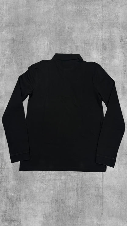 Lyle & Scott Langarm Polo Shirt Schwarz S