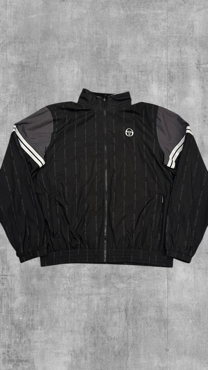 Sergio Tacchini Windbreaker Trainingsjacke Schwarz Grau Weiß XXL