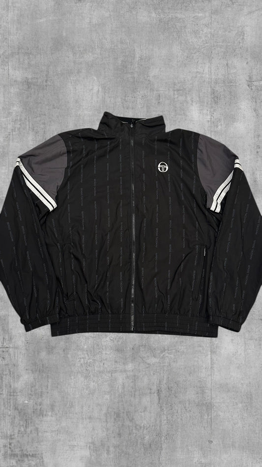 Sergio Tacchini Windbreaker Trainingsjacke Schwarz Grau Weiß XXL