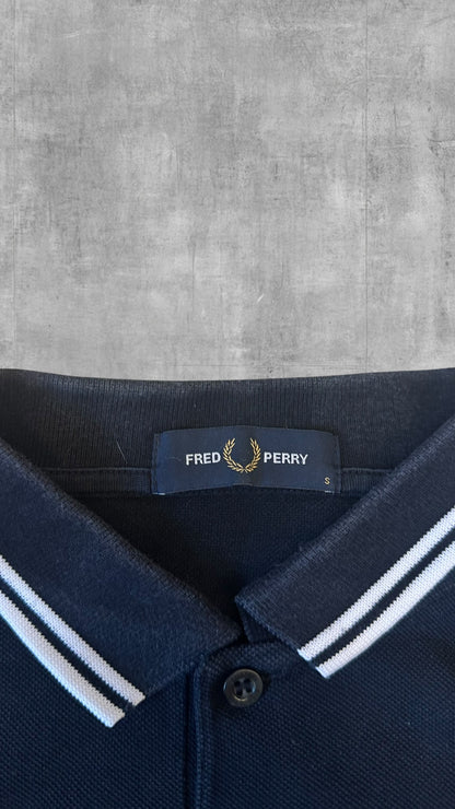 Fred Perry Polo Shirt Schwarz Weiß S