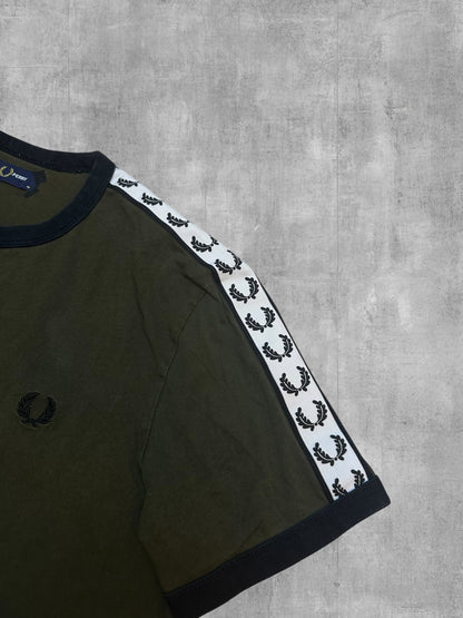 Fred Perry T-shirt Taped Olivgrün M