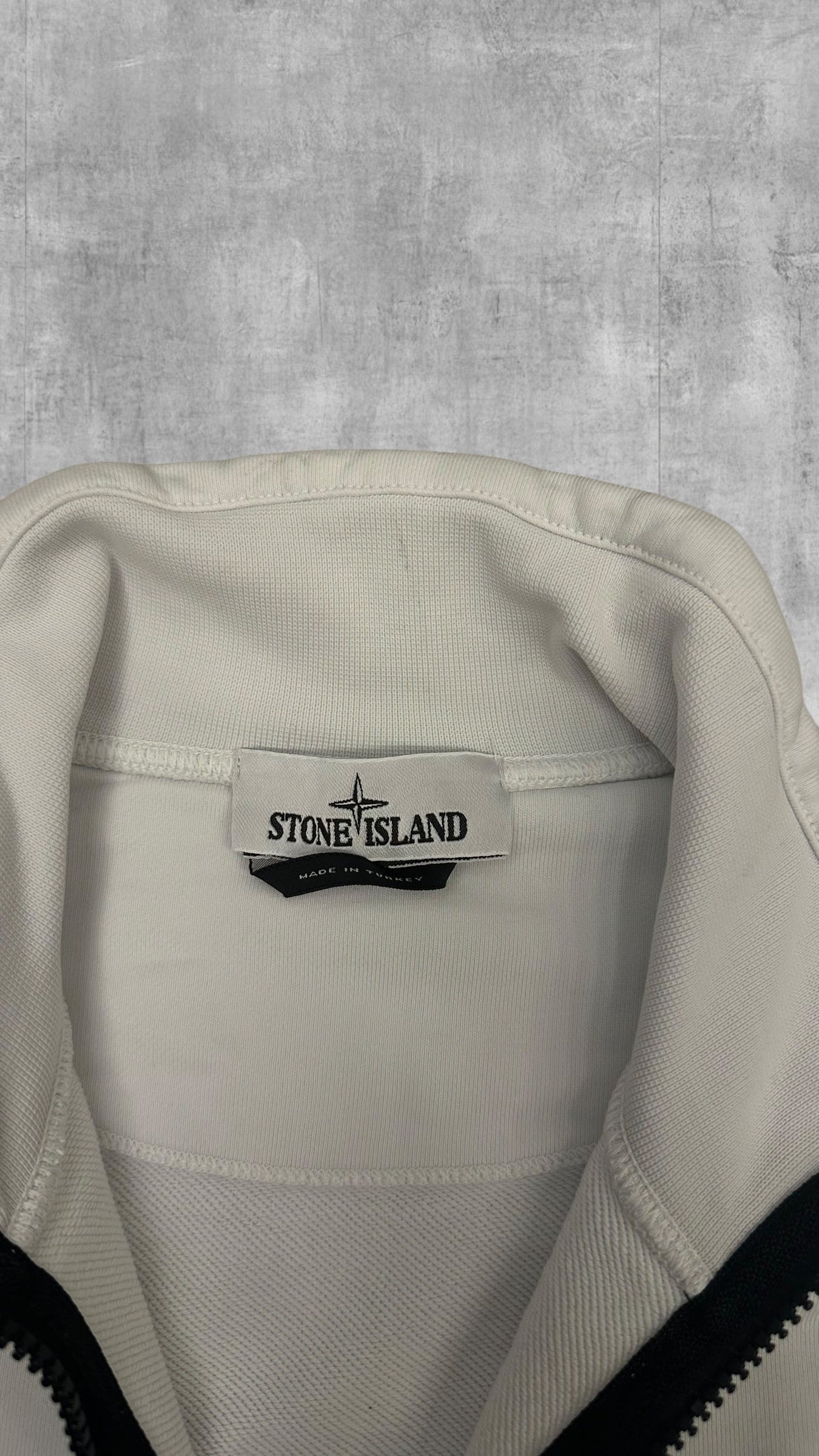 Stone Island Zip Sweatshirt Jacke Weiß S