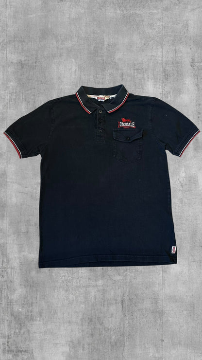 Lonsdale London Polo Shirt Schwarz Rot M