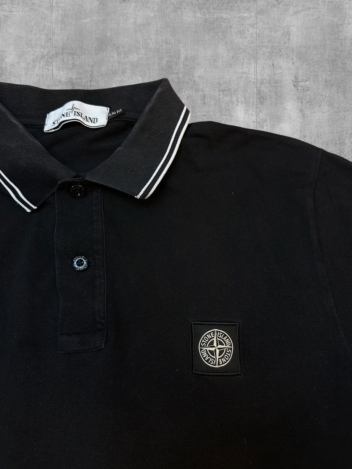 Stone Island Polo Shirt Schwarz XL Slim Fit