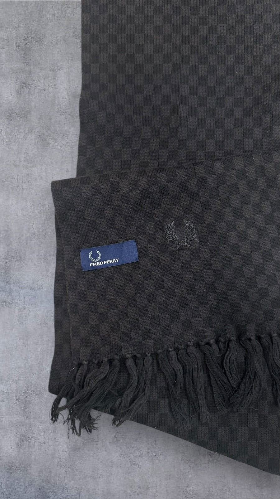 Fred Perry Schal Schwarz Grau