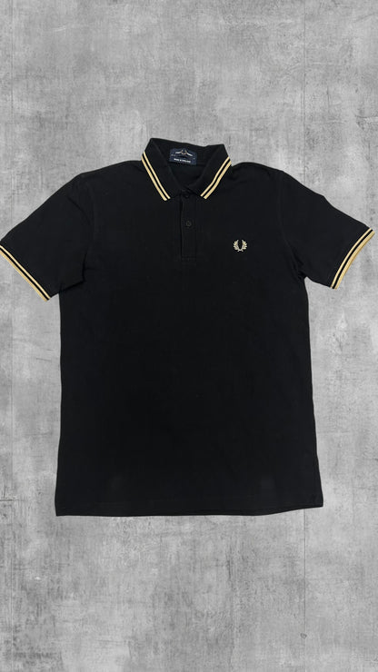 Fred Perry Polo Shirt Schwarz beige M