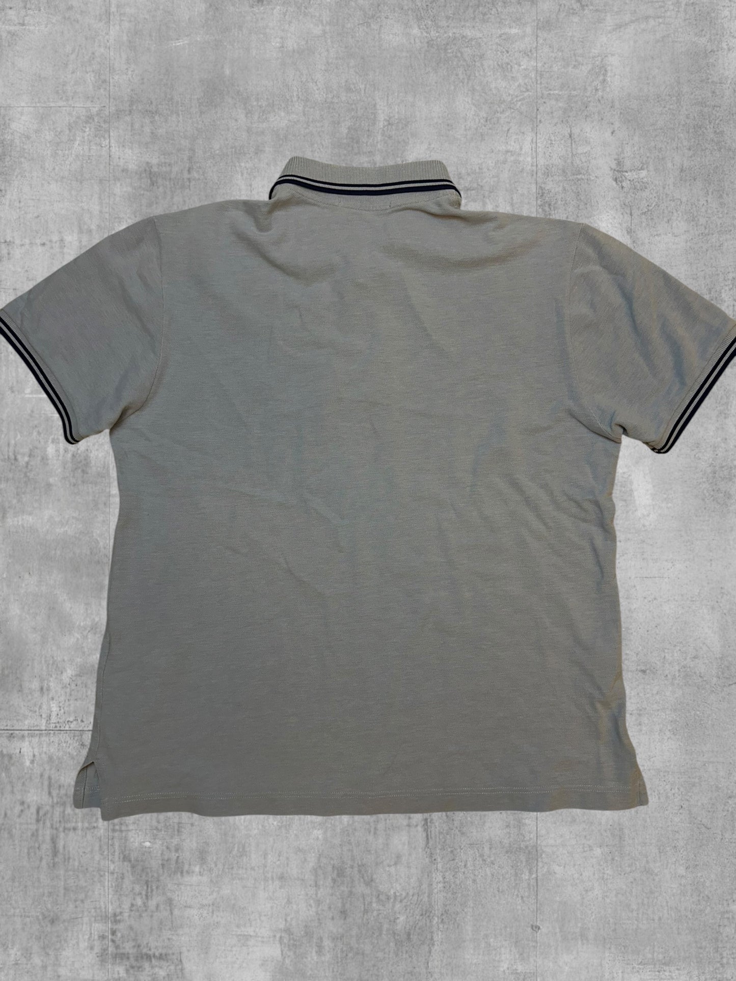 Fred Perry Polo Shirt Türkis Grau Schwarz M