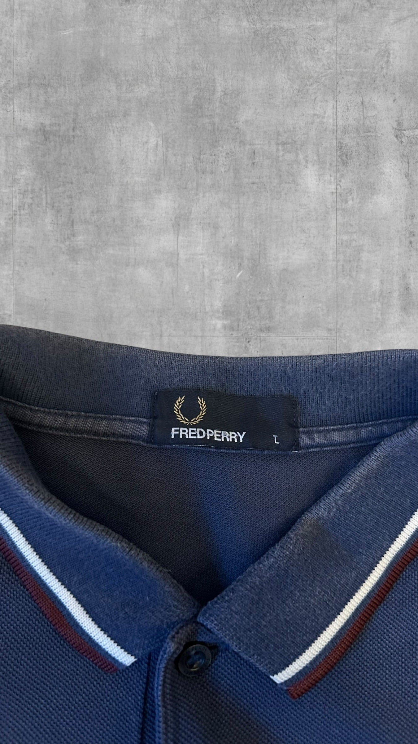 Fred Perry Polo Hemd Shirt Navy Blau L