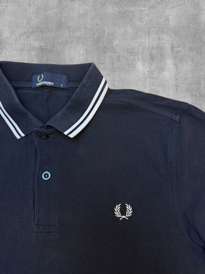 Fred Perry Polo Shirt Schwarz Weiß S