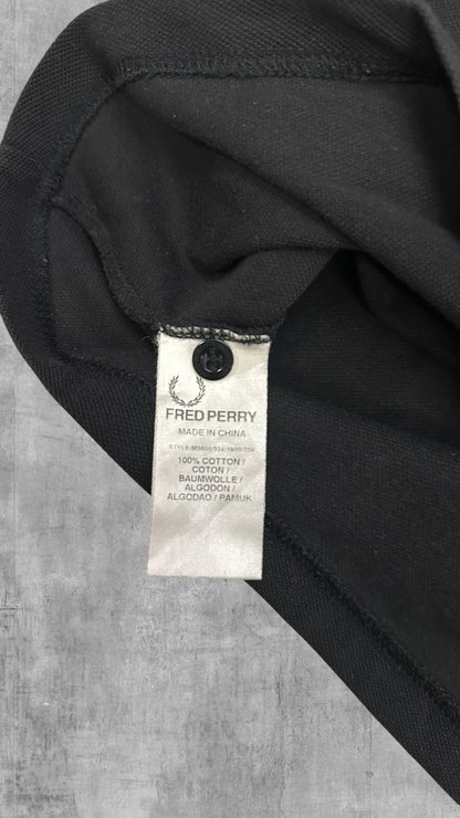 Fred Perry Polo Shirt Schwarz Weiß M