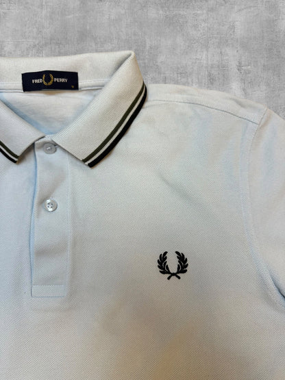 Fred Perry Polo Shirt Babyblau Schwarz M