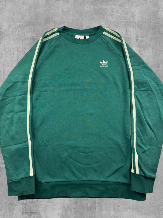 Adidas Sweatshirt Grün Weiß M