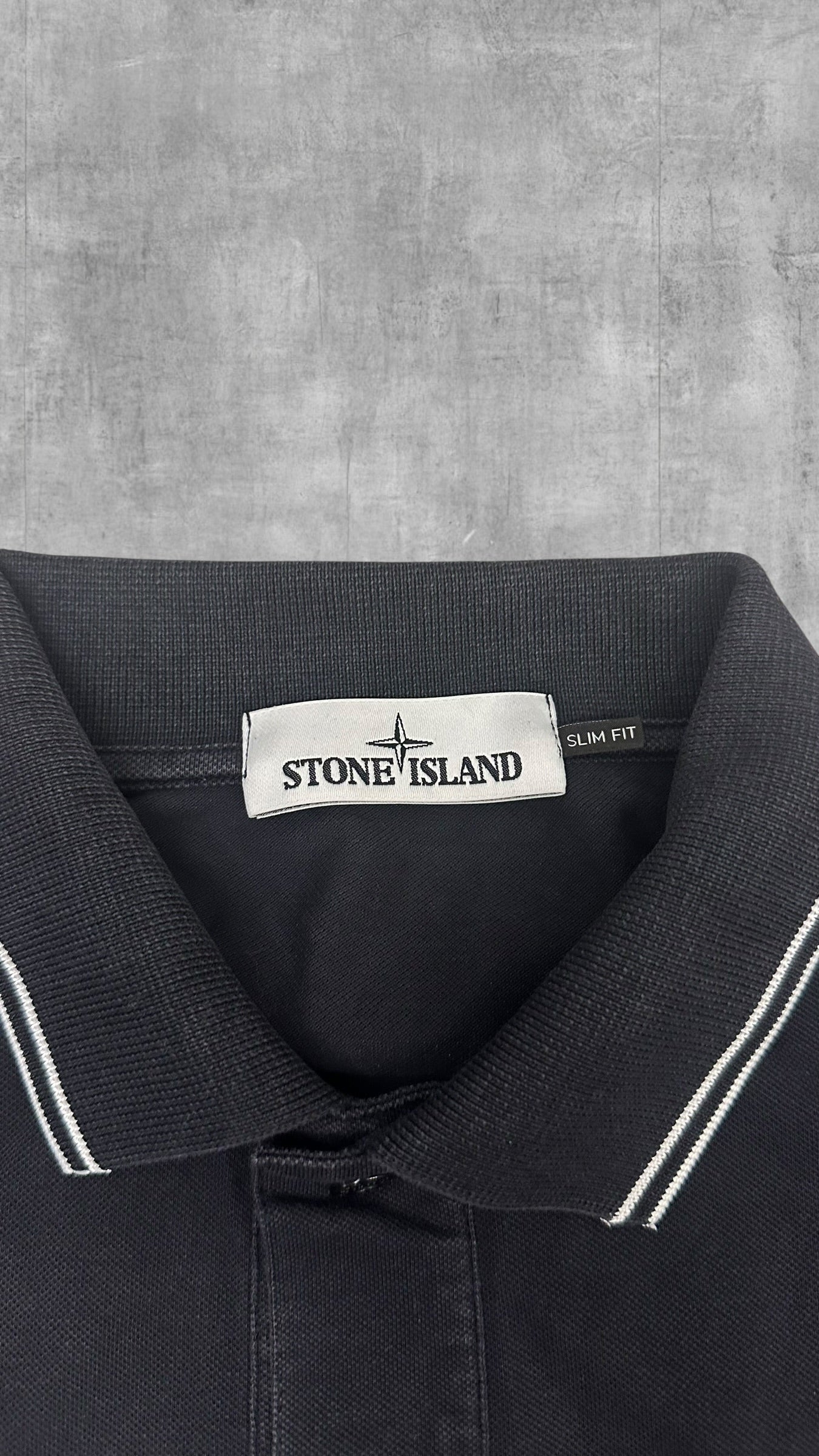 Stone Island Polo Shirt Schwarz XL Slim Fit