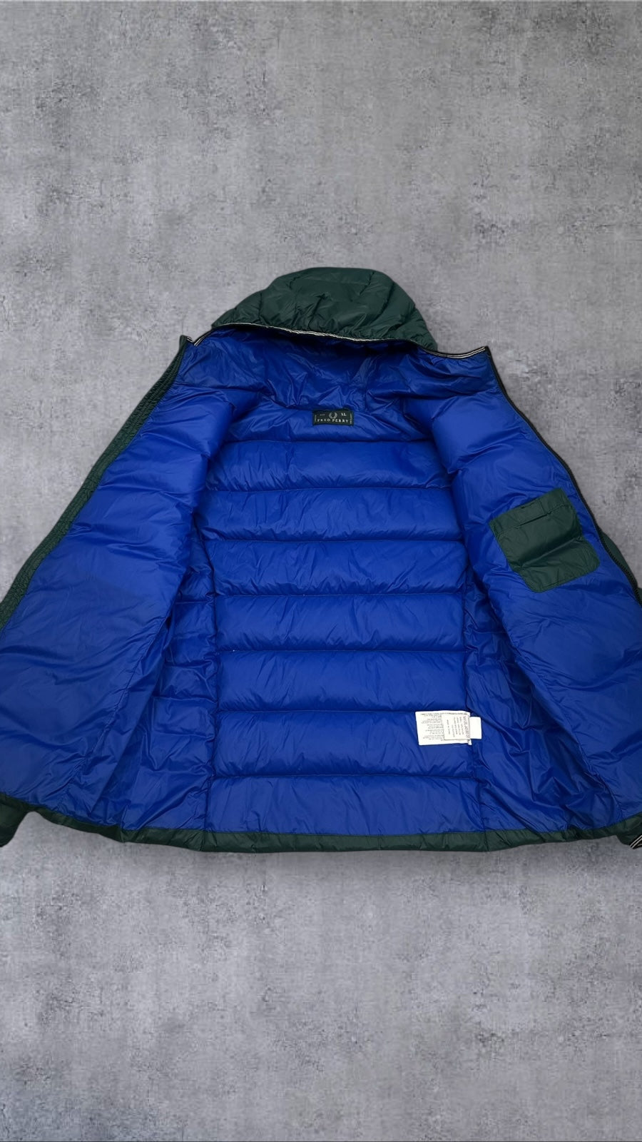 Fred Perry Pufferjacke Daunenjacke Dunkelgrün XL