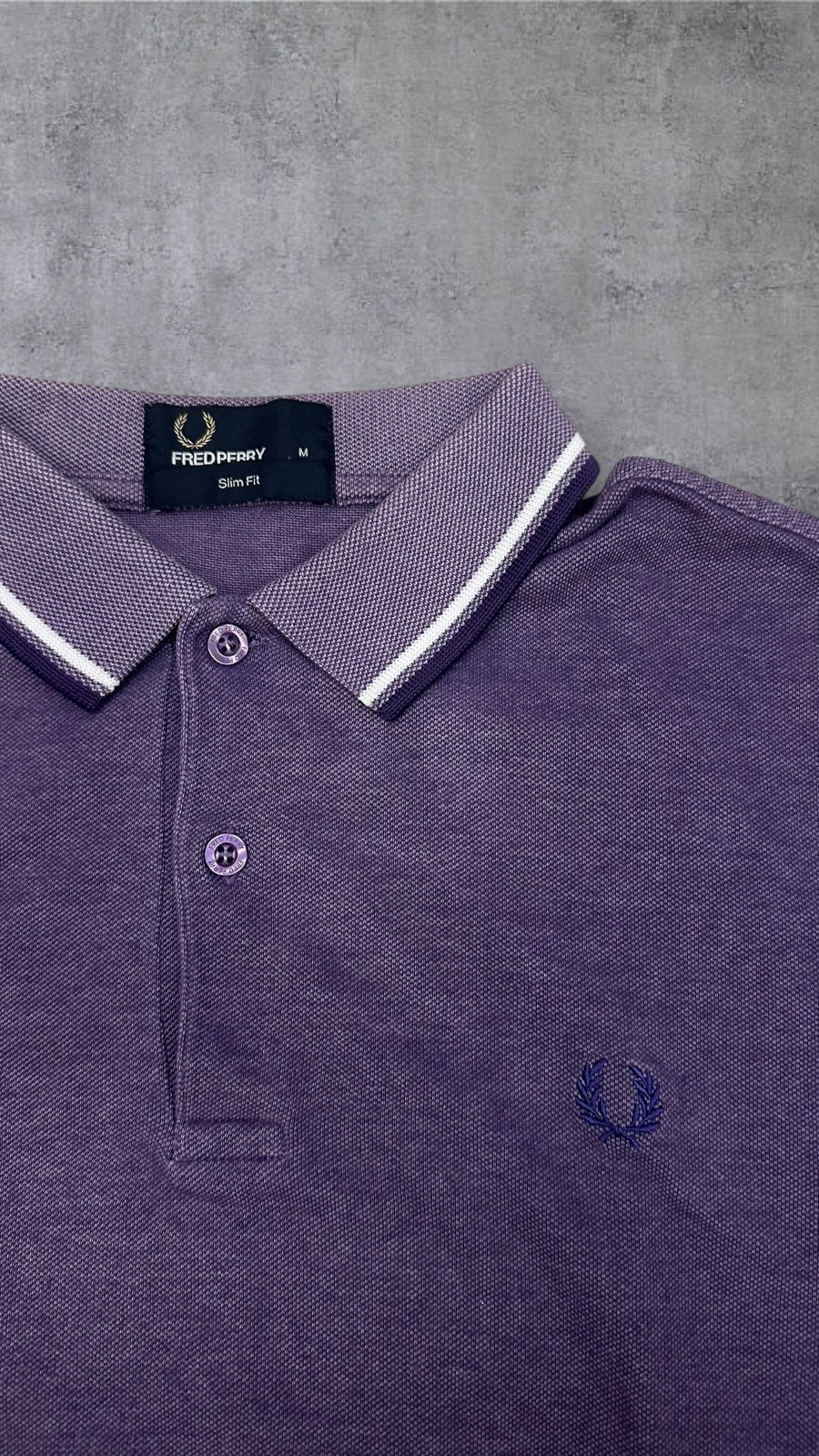 Fred Perry Polo Shirt Lila M Slim Fit