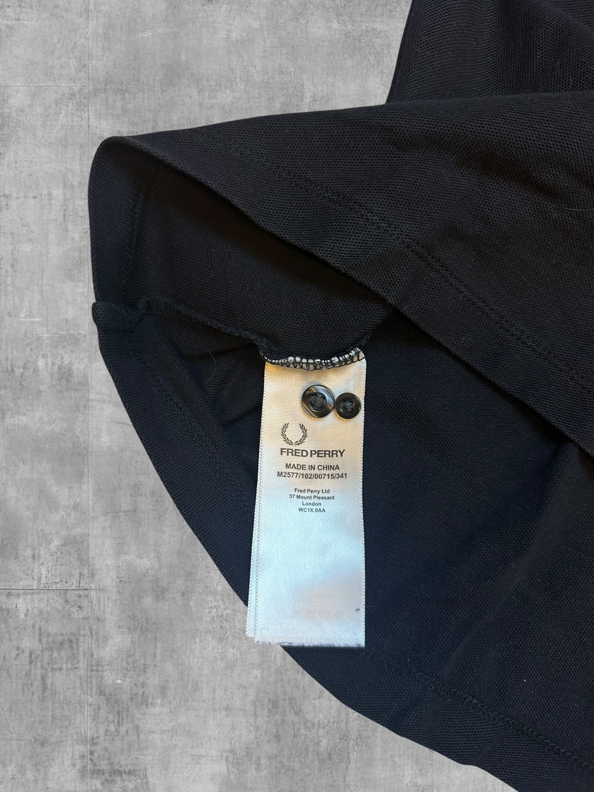 Fred Perry Polo Shirt Black Blue M