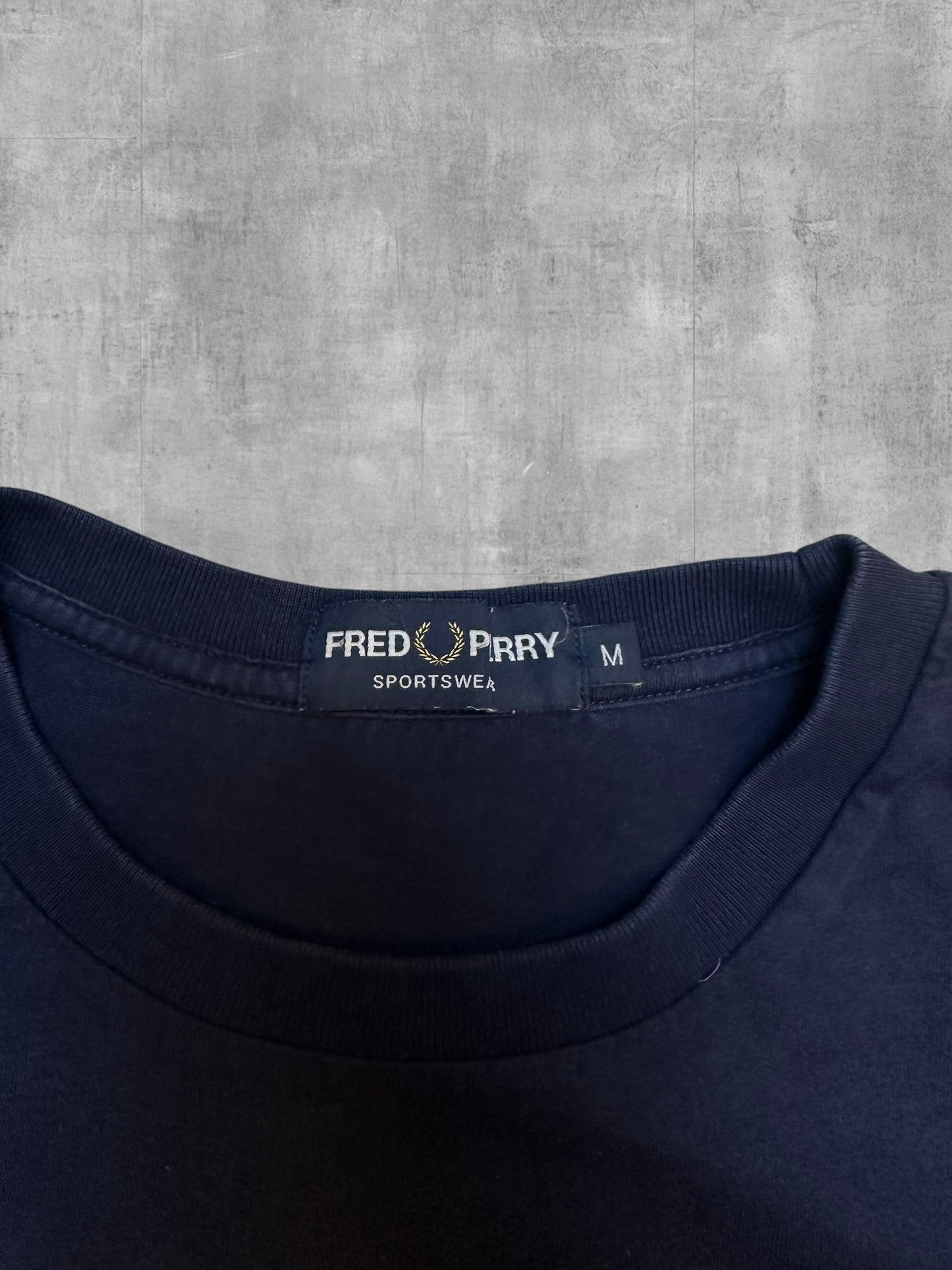 Fred Perry T-shirt Navy Blau Weiß Schwarz M