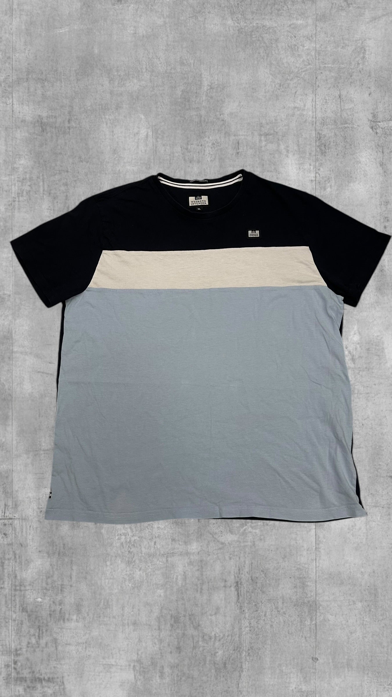 Weekend Offender T-shirt Schwarz Blau Weiß XL