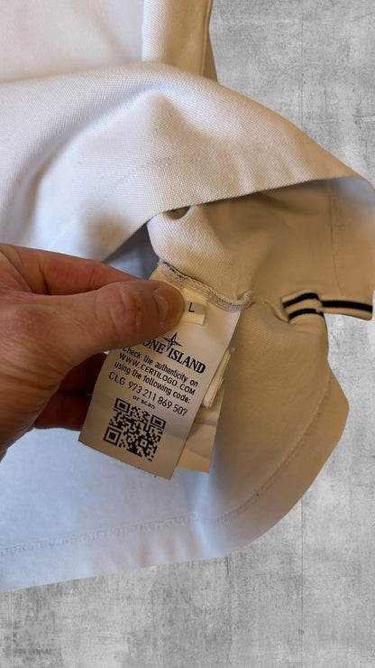 Stone Island Polo Shirt Weiß L